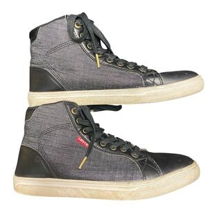 LEVIS Burnish Black Mens Hi Top Sneakers 51681501A Size 9.5 Streetwear Shoes